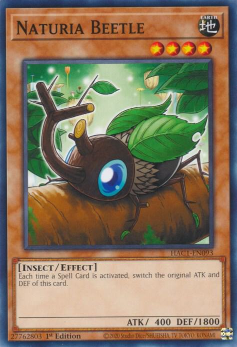 Naturia Beetle HAC1-EN093 card from Hidden Arsenal: Chapter 1