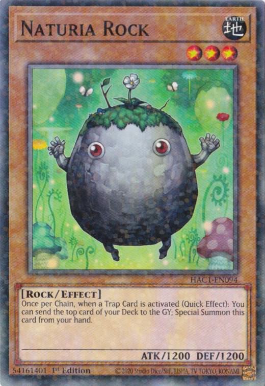 Naturia Rock (Duel Terminal) HAC1-EN094 card from Hidden Arsenal: Chapter 1