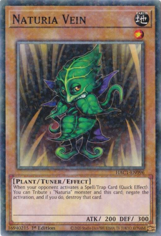 Naturia Vein (Duel Terminal) HAC1-EN096 card from Hidden Arsenal: Chapter 1