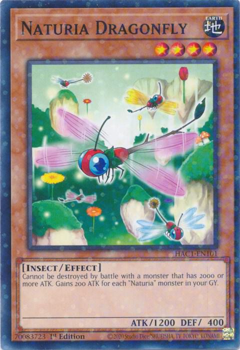 Naturia Dragonfly (Duel Terminal) HAC1-EN101 card from Hidden Arsenal: Chapter 1