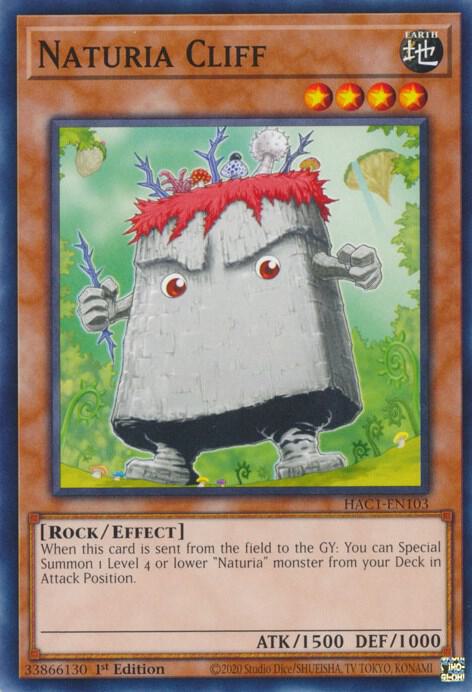 Naturia Cliff HAC1-EN103 card from Hidden Arsenal: Chapter 1