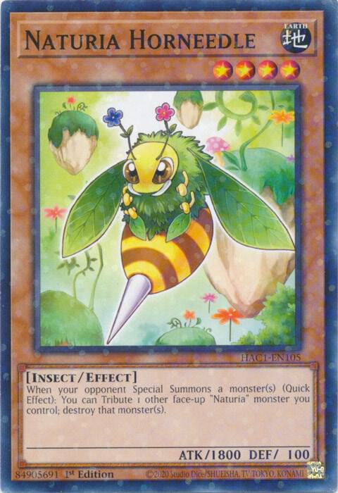 Naturia Horneedle (Duel Terminal) HAC1-EN105 card from Hidden Arsenal: Chapter 1