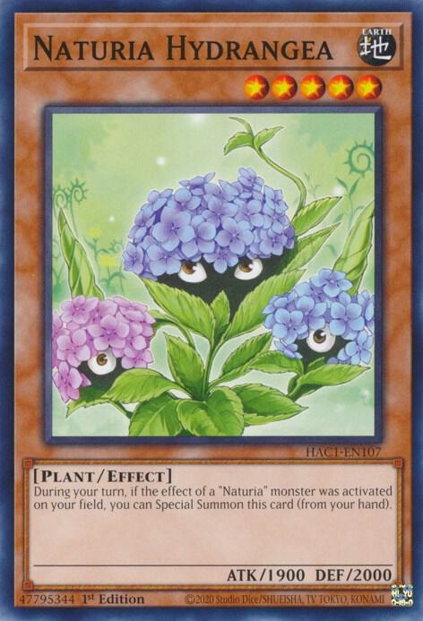 Naturia Hydrangea HAC1-EN107 card from Hidden Arsenal: Chapter 1
