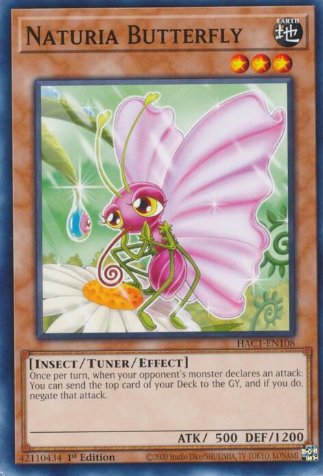 Naturia Butterfly HAC1-EN108 card from Hidden Arsenal: Chapter 1