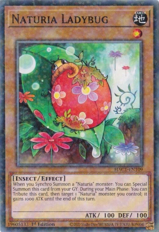 Naturia Ladybug (Duel Terminal) HAC1-EN109 card from Hidden Arsenal: Chapter 1