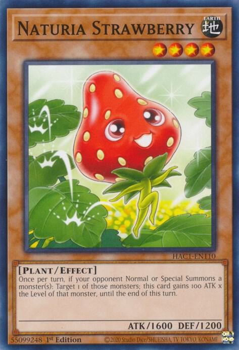 Naturia Strawberry HAC1-EN110 card from Hidden Arsenal: Chapter 1