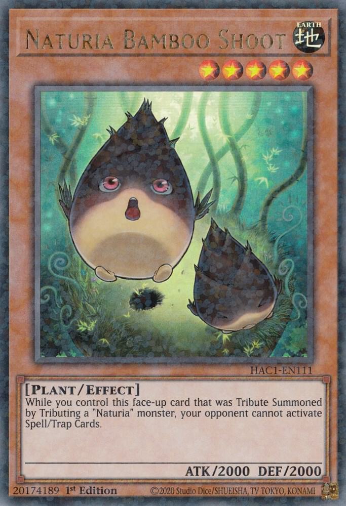 Naturia Bamboo Shoot (Duel Terminal) HAC1-EN111 card from Hidden Arsenal: Chapter 1