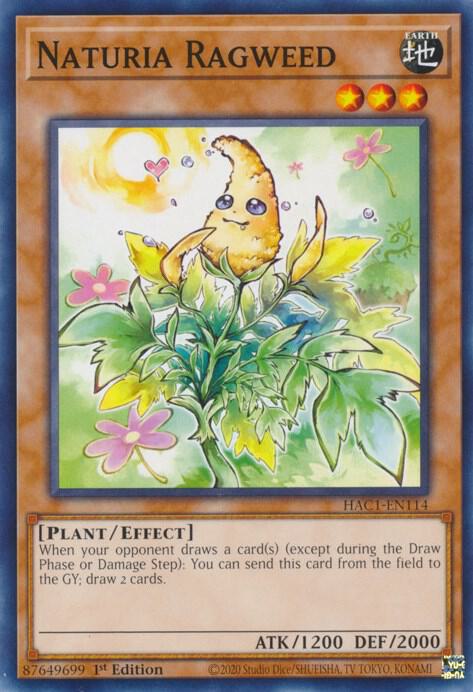 Naturia Ragweed HAC1-EN114 card from Hidden Arsenal: Chapter 1