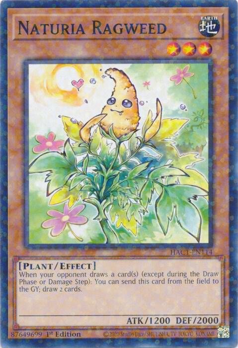 Naturia Ragweed (Duel Terminal) HAC1-EN114 card from Hidden Arsenal: Chapter 1