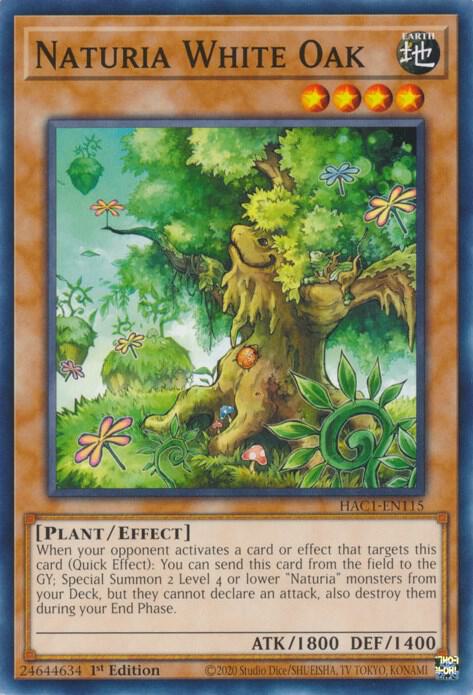 Naturia White Oak HAC1-EN115 card from Hidden Arsenal: Chapter 1