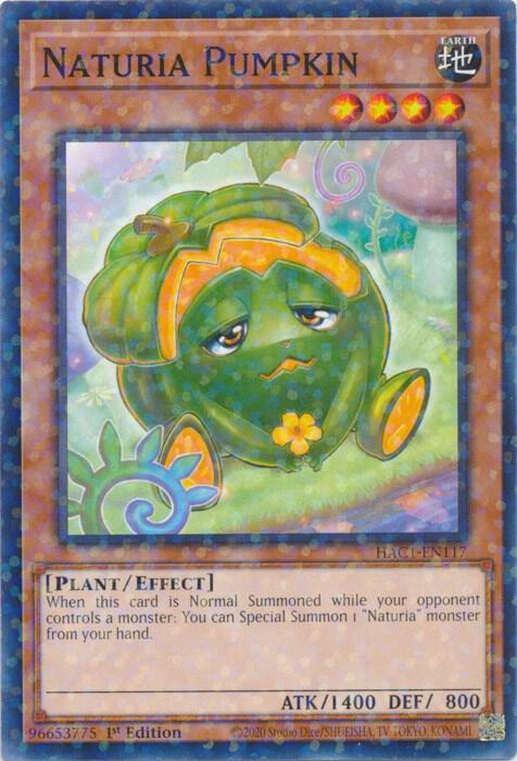 Naturia Pumpkin (Duel Terminal) HAC1-EN117 card from Hidden Arsenal: Chapter 1