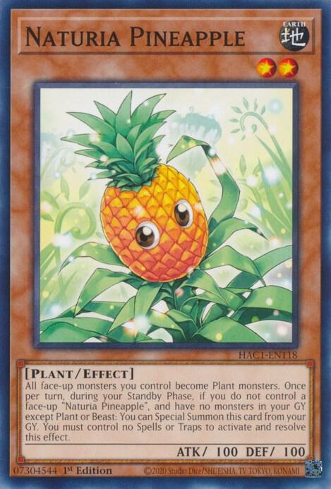 Naturia Pineapple HAC1-EN118 card from Hidden Arsenal: Chapter 1