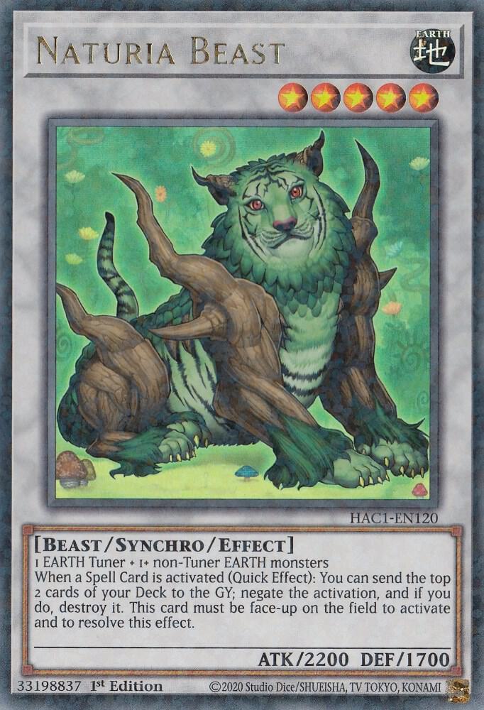 Naturia Beast (Duel Terminal) HAC1-EN120 card from Hidden Arsenal: Chapter 1
