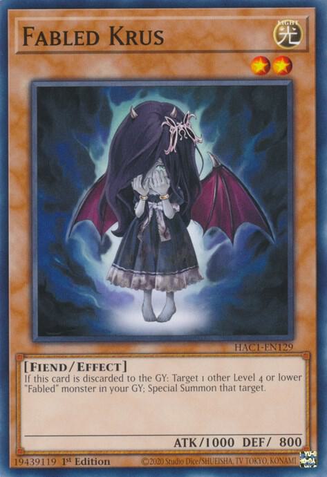 Fabled Krus HAC1-EN129 card from Hidden Arsenal: Chapter 1