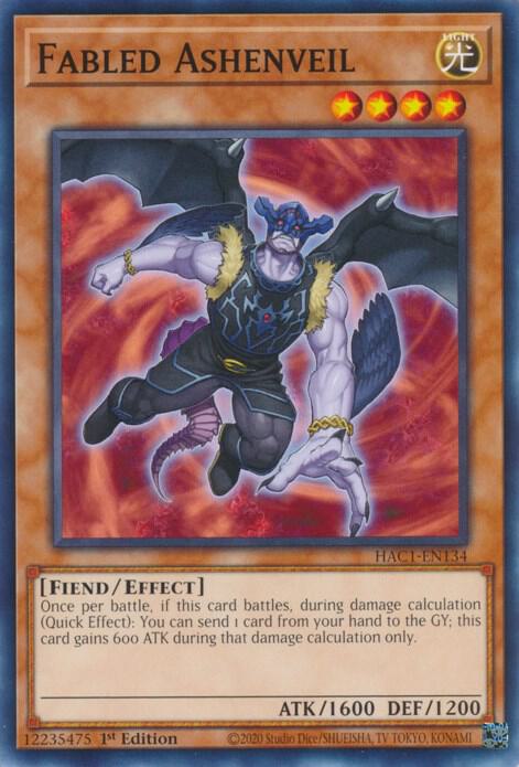 Fabled Ashenveil HAC1-EN134 card from Hidden Arsenal: Chapter 1