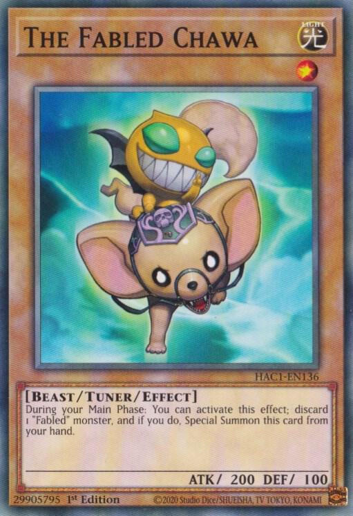 The Fabled Chawa HAC1-EN136 card from Hidden Arsenal: Chapter 1