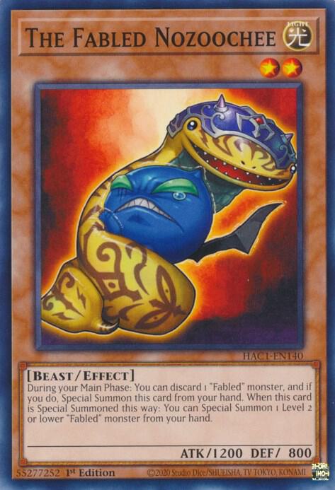 The Fabled Nozoochee HAC1-EN140 card from Hidden Arsenal: Chapter 1