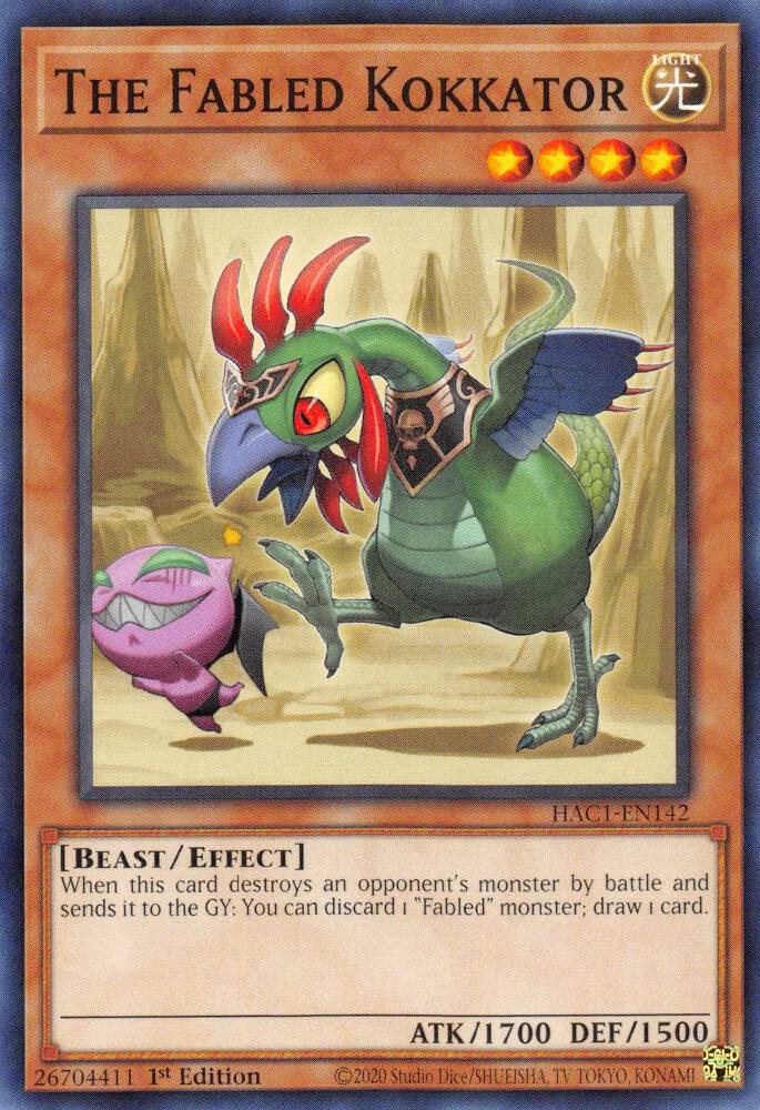 The Fabled Kokkator HAC1-EN142 card from Hidden Arsenal: Chapter 1