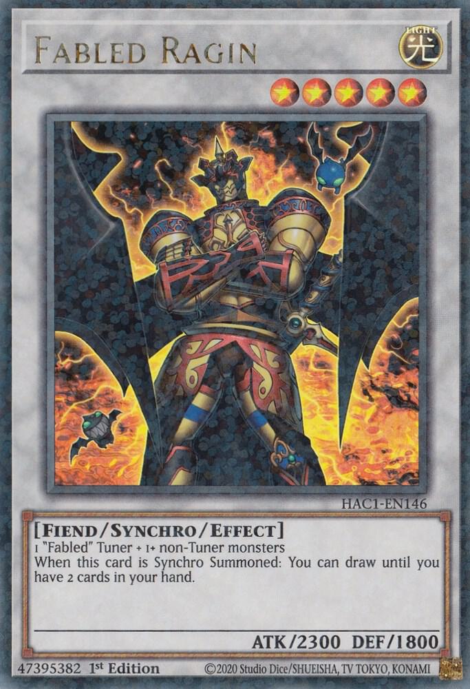 Fabled Ragin (Duel Terminal) HAC1-EN146 card from Hidden Arsenal: Chapter 1