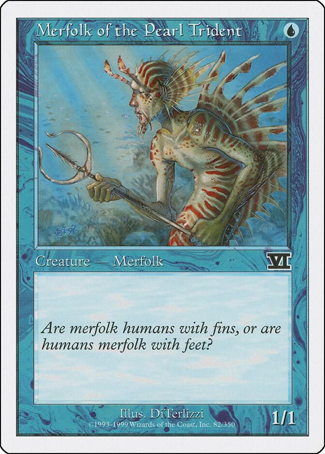 Merfolk of the Pearl Trident 82 card from Classic Sixth Edition