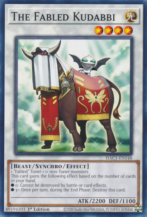 The Fabled Kudabbi HAC1-EN148 card from Hidden Arsenal: Chapter 1