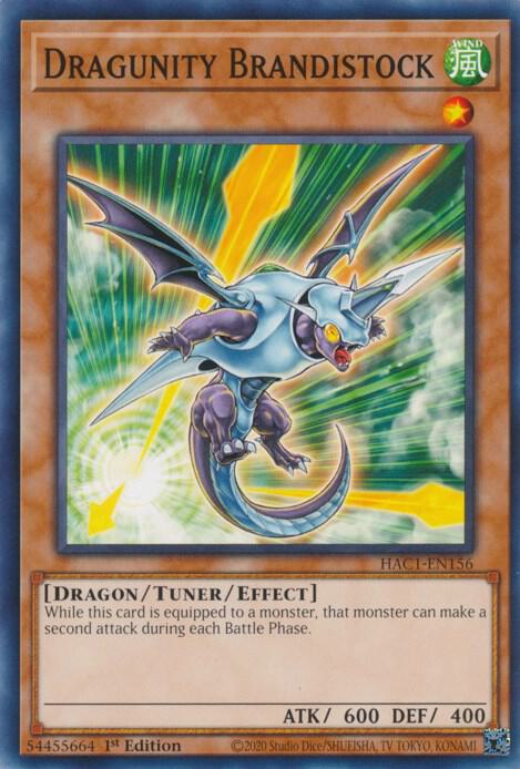 Dragunity Brandistock HAC1-EN156 card from Hidden Arsenal: Chapter 1