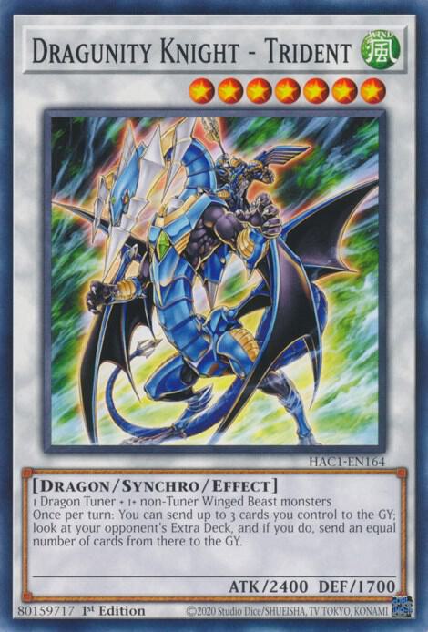 Dragunity Knight - Trident HAC1-EN164 card from Hidden Arsenal: Chapter 1