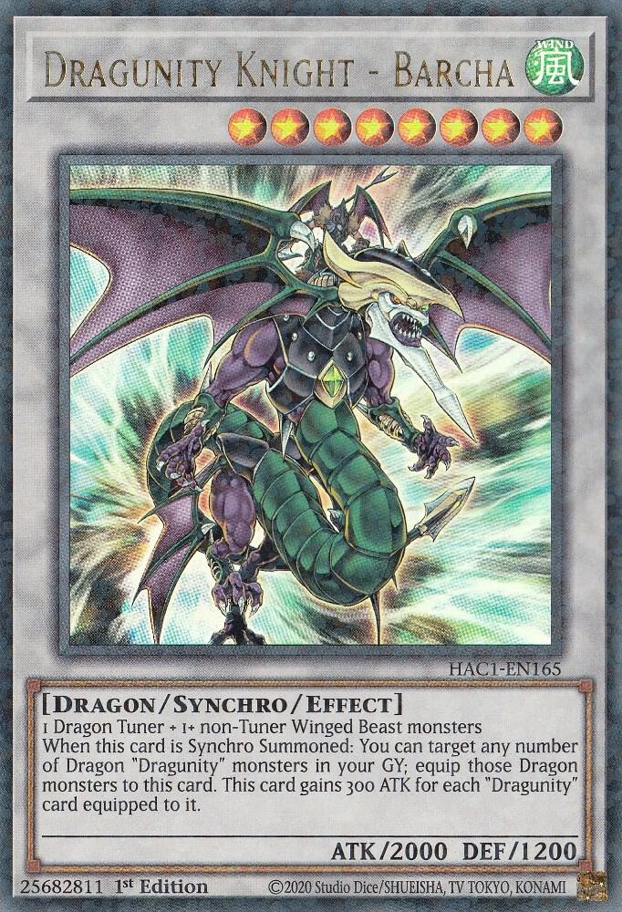 Dragunity Knight - Barcha (Duel Terminal) HAC1-EN165 card from Hidden Arsenal: Chapter 1
