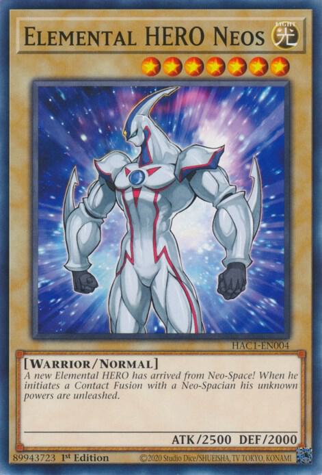 Elemental HERO Neos HAC1-EN004 card from Hidden Arsenal: Chapter 1