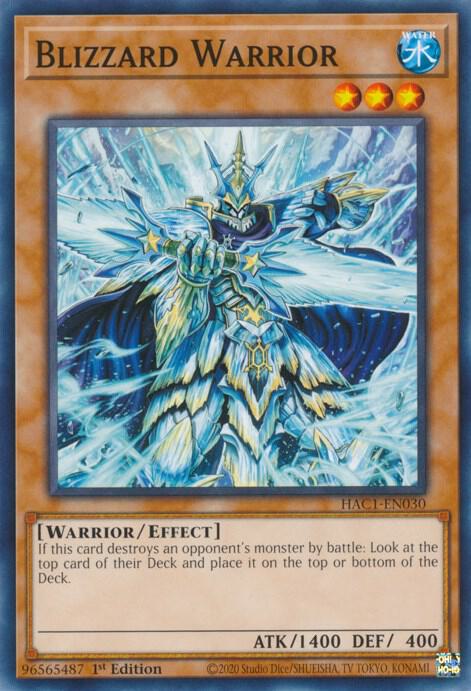 Blizzard Warrior HAC1-EN030 card from Hidden Arsenal: Chapter 1