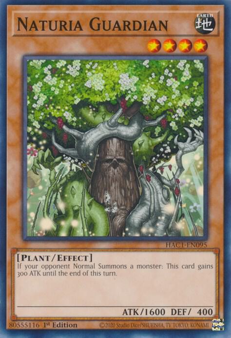 Naturia Guardian HAC1-EN095 card from Hidden Arsenal: Chapter 1