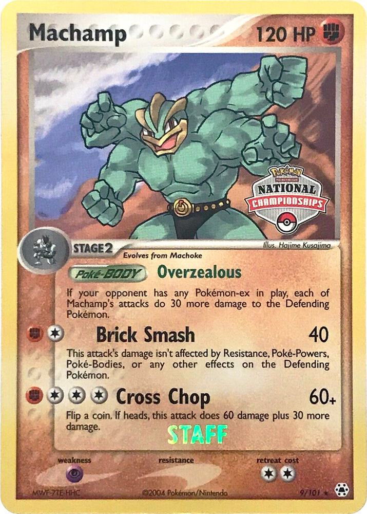 Machamp - 9/101 (National Championships) [Staff] 009/101 card from League & Championship Cards