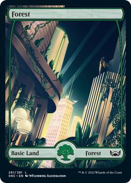 Forest 281 card from Streets of New Capenna