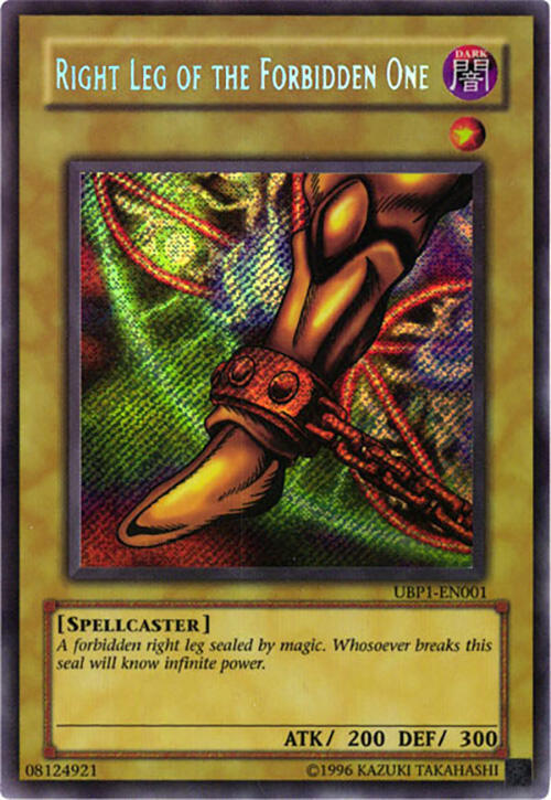 Right Leg of the Forbidden One UBP1-EN001 card from GX Ultimate Beginner's Pack 1