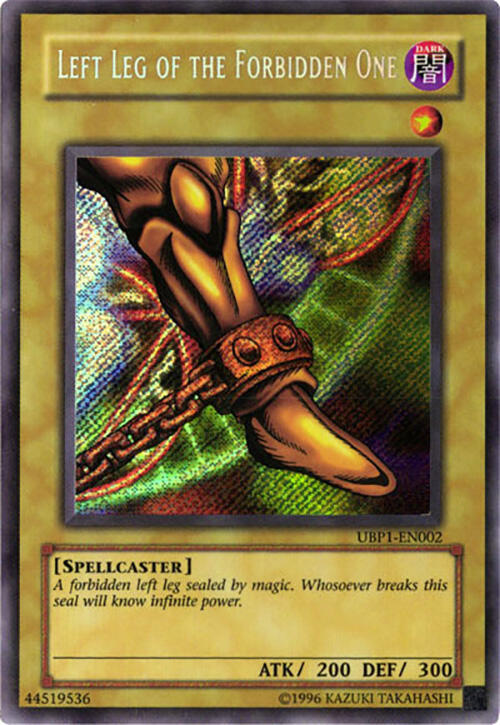 Left Leg of the Forbidden One UBP1-EN002 card from GX Ultimate Beginner's Pack 1