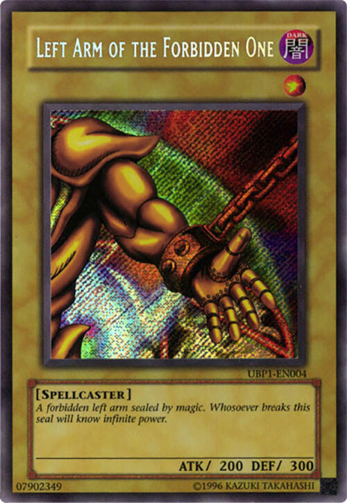 Left Arm of the Forbidden One UBP1-EN004 card from GX Ultimate Beginner's Pack 1
