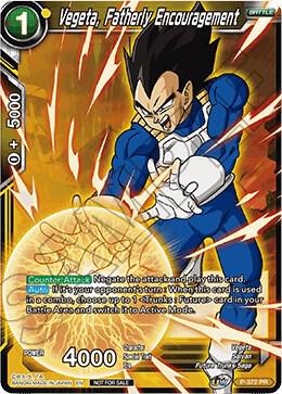 Vegeta, Fatherly Encouragement (Tournament Pack Vol. 7) P-372 card from Tournament Promotion Cards