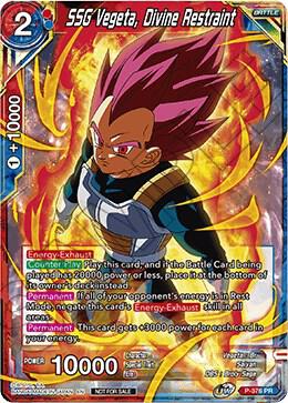 SSG Vegeta, Divine Restraint (Tournament Pack Vol. 7) P-376 card from Tournament Promotion Cards