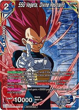 SSG Vegeta, Divine Restraint (Tournament Pack Vol. 7) (Winner) P-376 card from Tournament Promotion Cards