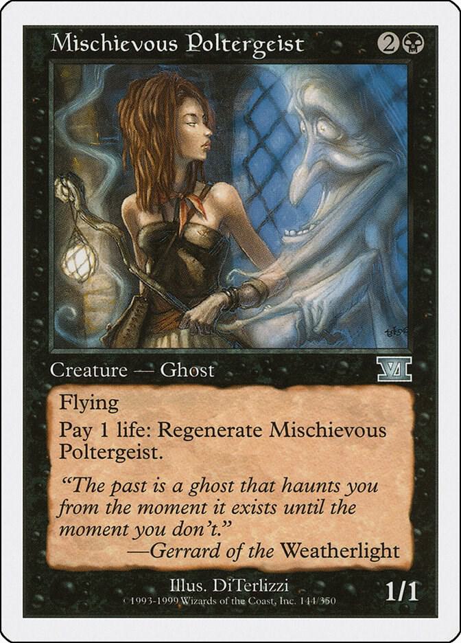Mischievous Poltergeist 144 card from Classic Sixth Edition