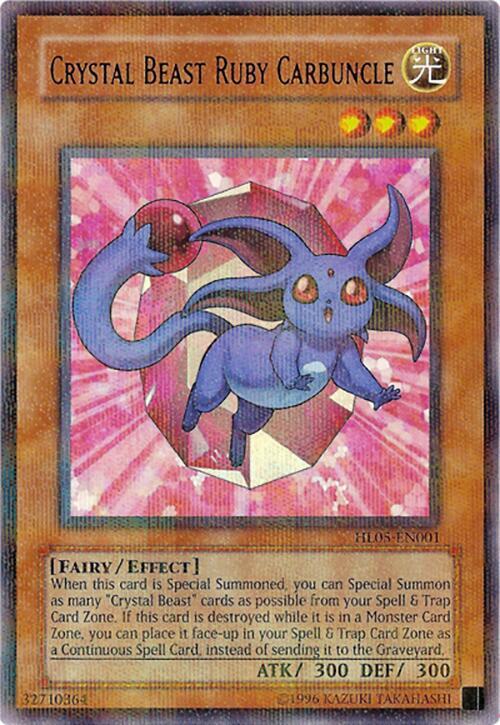 Crystal Beast Ruby Carbuncle HL05-EN001 card from Hobby League 5