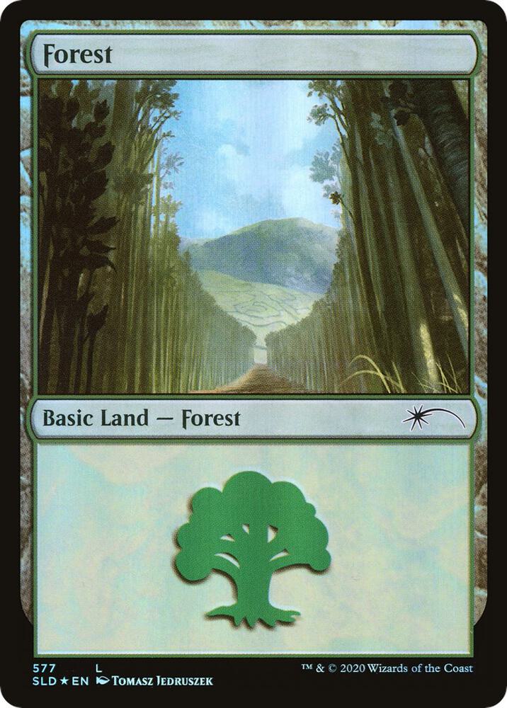 Forest 577 card from Secret Lair Drop Series