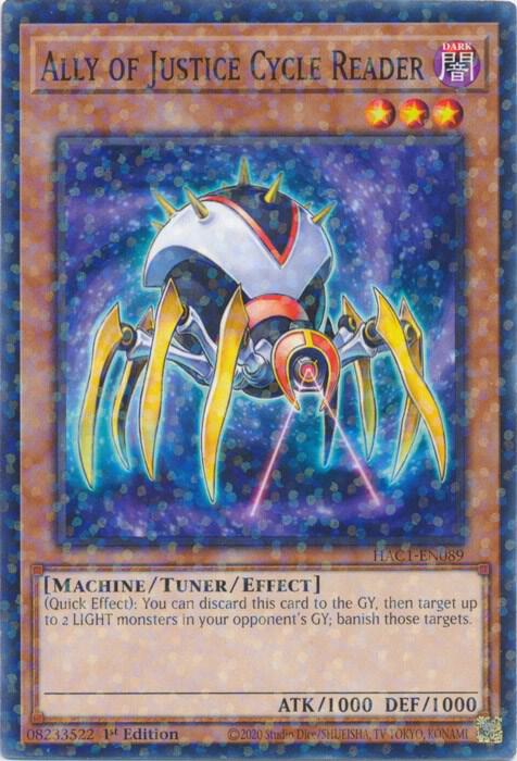 Ally of Justice Cycle Reader (Duel Terminal) HAC1-EN089 card from Hidden Arsenal: Chapter 1