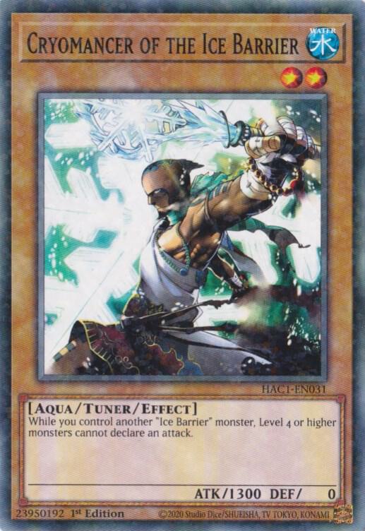 Cryomancer of the Ice Barrier (Duel Terminal) HAC1-EN031 card from Hidden Arsenal: Chapter 1