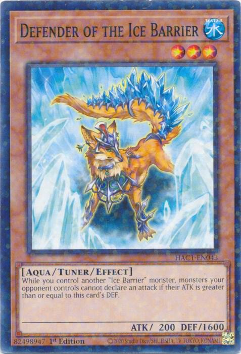 Defender of the Ice Barrier (Duel Terminal) HAC1-EN043 card from Hidden Arsenal: Chapter 1