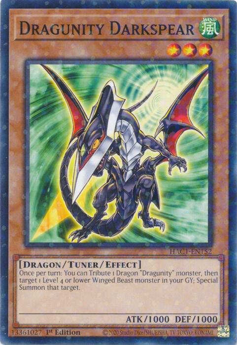 Dragunity Darkspear (Duel Terminal) HAC1-EN152 card from Hidden Arsenal: Chapter 1