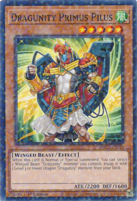 Dragunity Primus Pilus (Duel Terminal) HAC1-EN155 card from Hidden Arsenal: Chapter 1