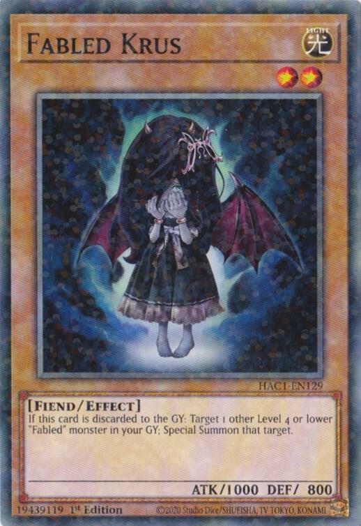 Fabled Krus (Duel Terminal) HAC1-EN129 card from Hidden Arsenal: Chapter 1