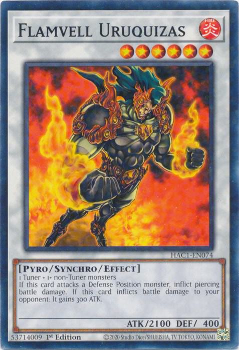 Flamvell Uruquizas (Duel Terminal) HAC1-EN074 card from Hidden Arsenal: Chapter 1