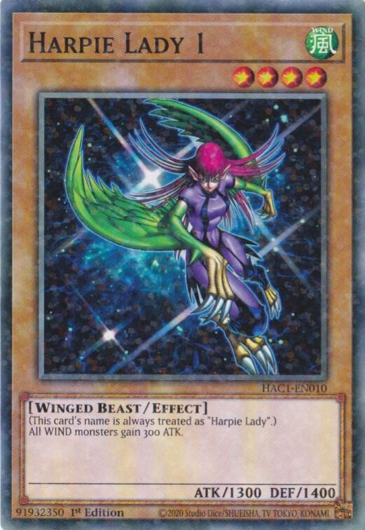 Harpie Lady 1 (Duel Terminal) HAC1-EN010 card from Hidden Arsenal: Chapter 1